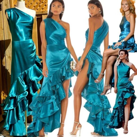 🆕 BRONX & BANCO Monica Turquoise Gown, Sz S US 4- Moving sale - Picture 1 of 15